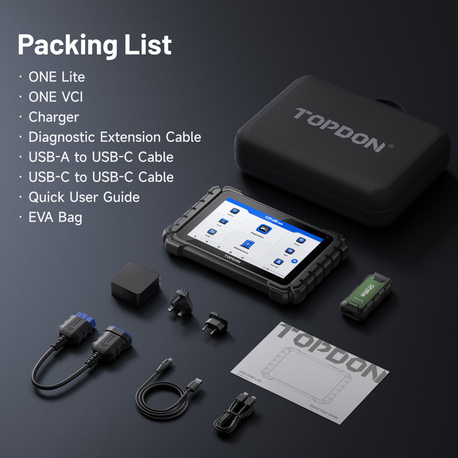 TODPON ONE Lite 10.1" Scan Tool, Bidirectional, ECU Coding, 50+ Service Function