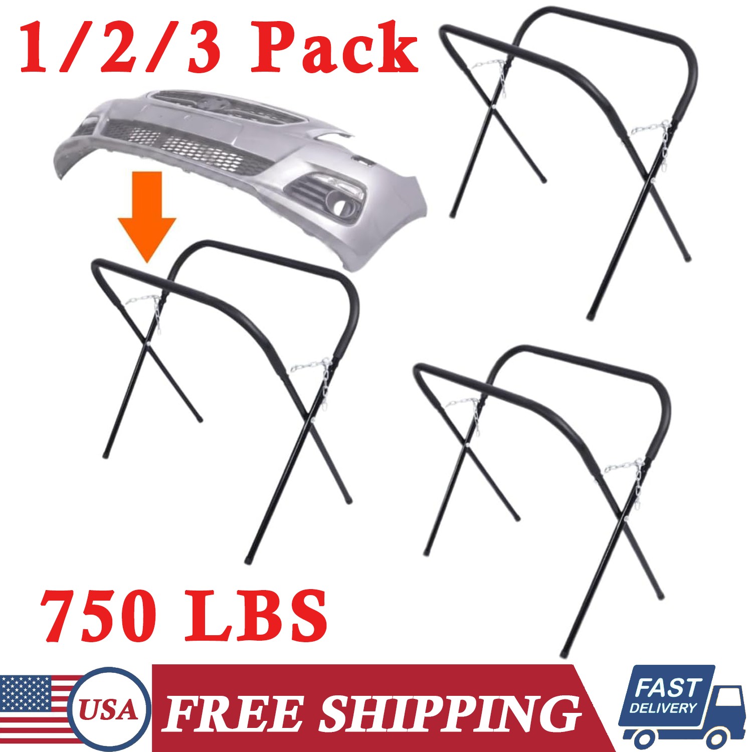 1/2/3 Pack Folding Work Stand Portable Work Bench Auto Body Repair Tools 750lbs