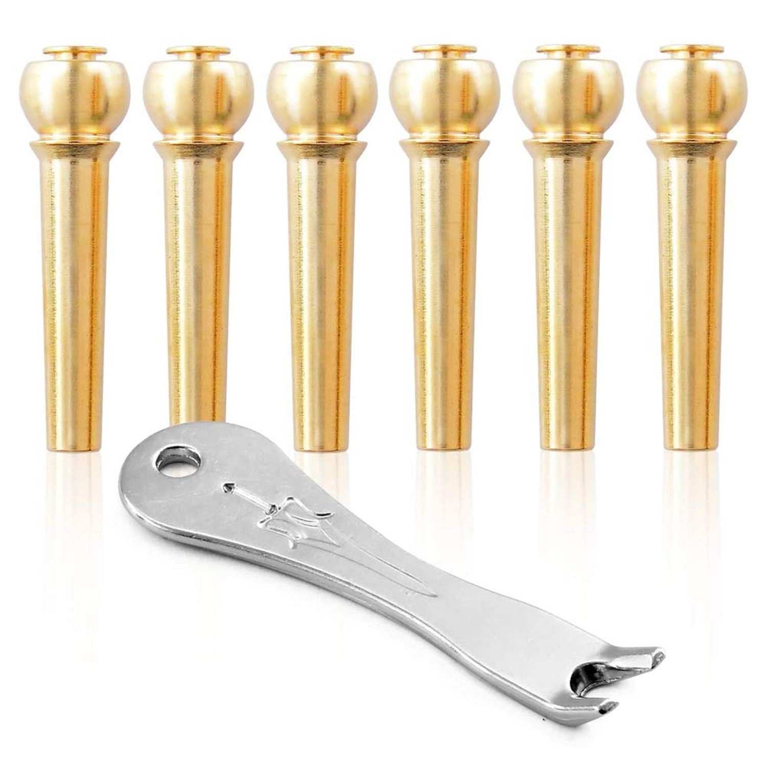 Brass Guitar Bridge Pins for Acoustic and Electric Guitar 6PCS Bass Guitar Br...