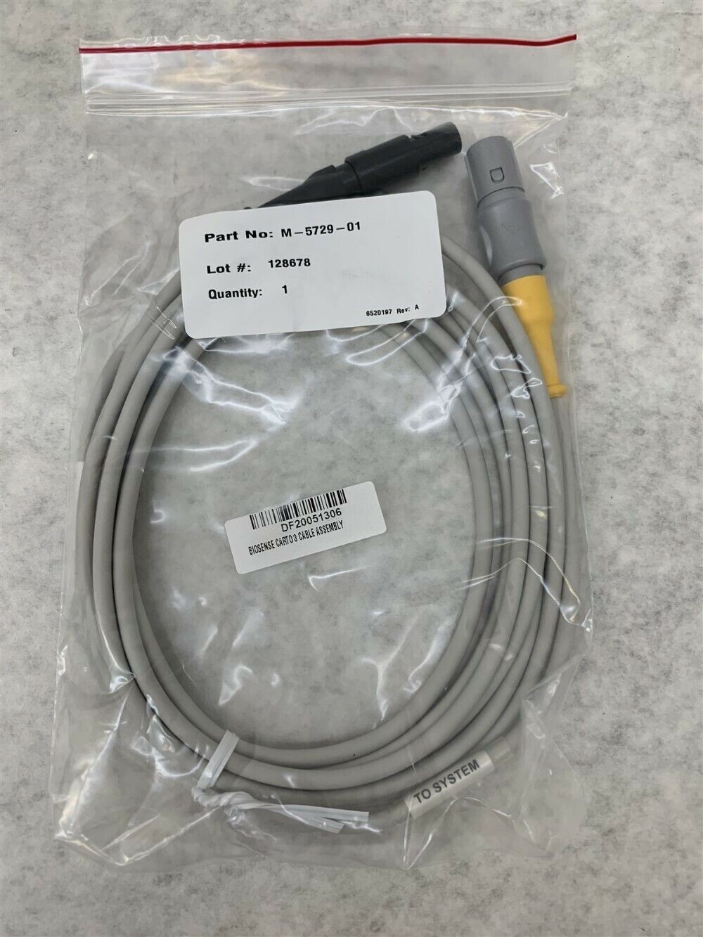 Biosense Webster CY1210CT Carto3 System Interface Cable 12Pin Yellow 10Pin Black