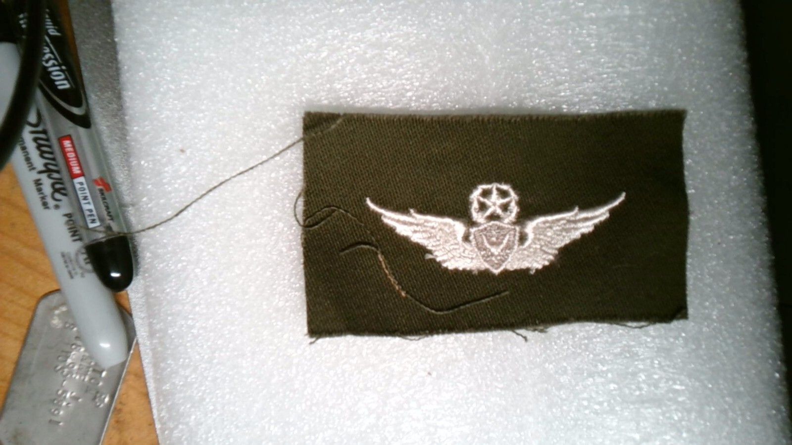US MILITARY PATCH SEW ON OLDER SUBDUED MASTER AIR CREWMAN