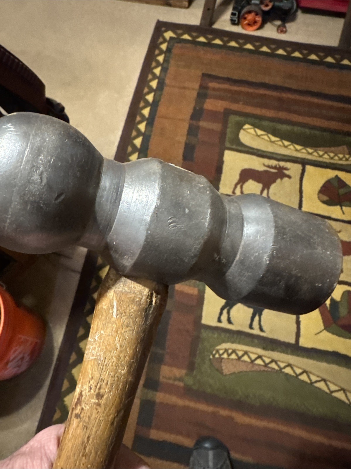 Vintage Huge 7 lb Ball Peen Hammer