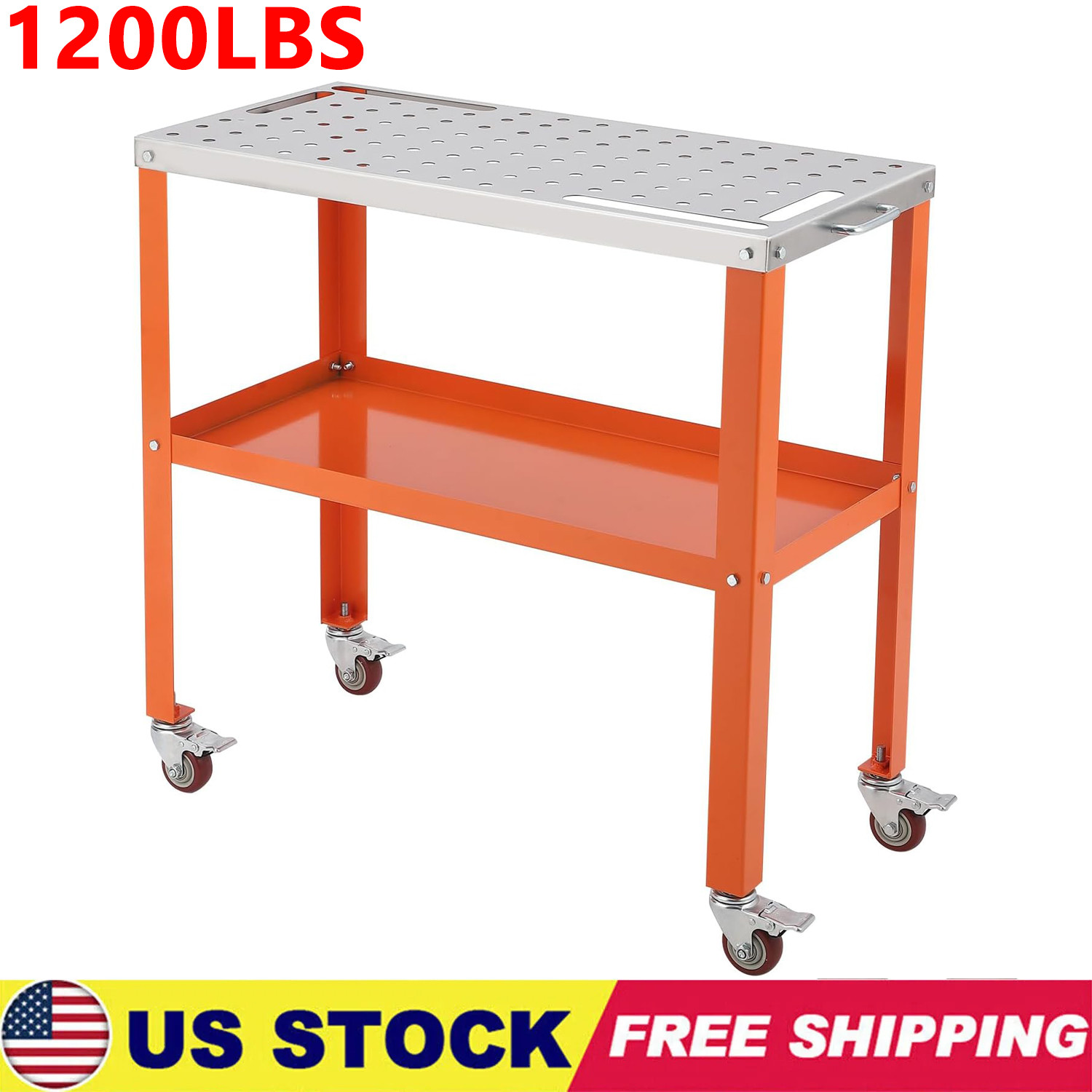 36"x18" Welding Table 1200lbs Load Heavy Duty Steel Welding Workbench Table