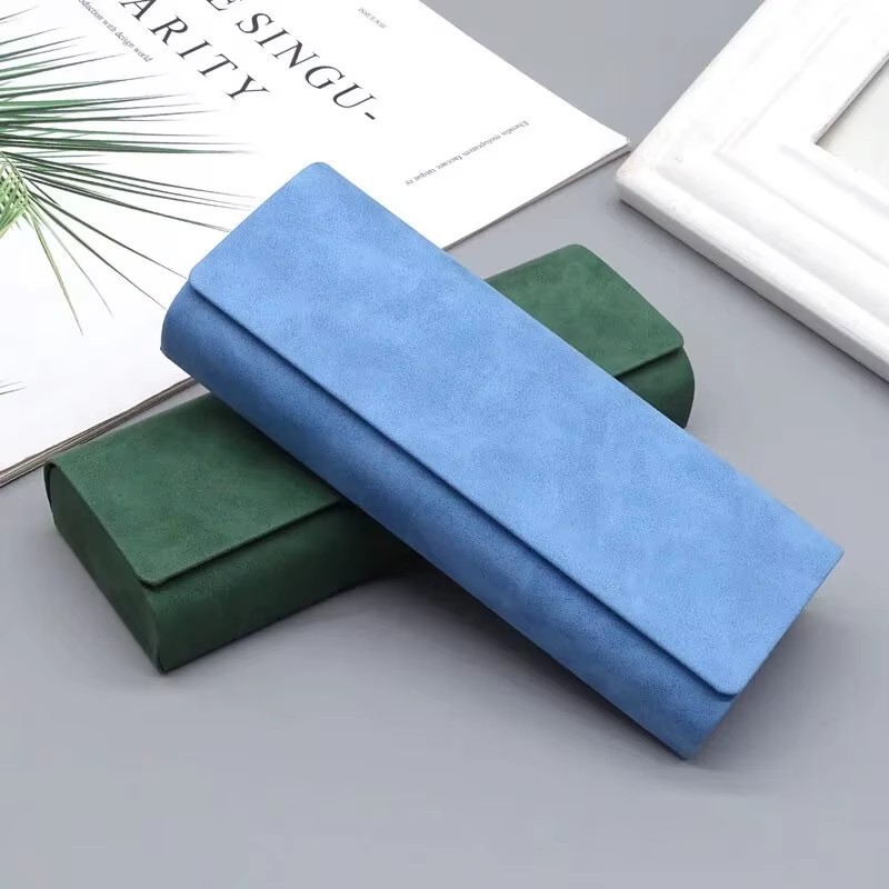 Portable Hard Shell Spectacle Case PU Leather Sunglasses Glasses Storage Box Fol