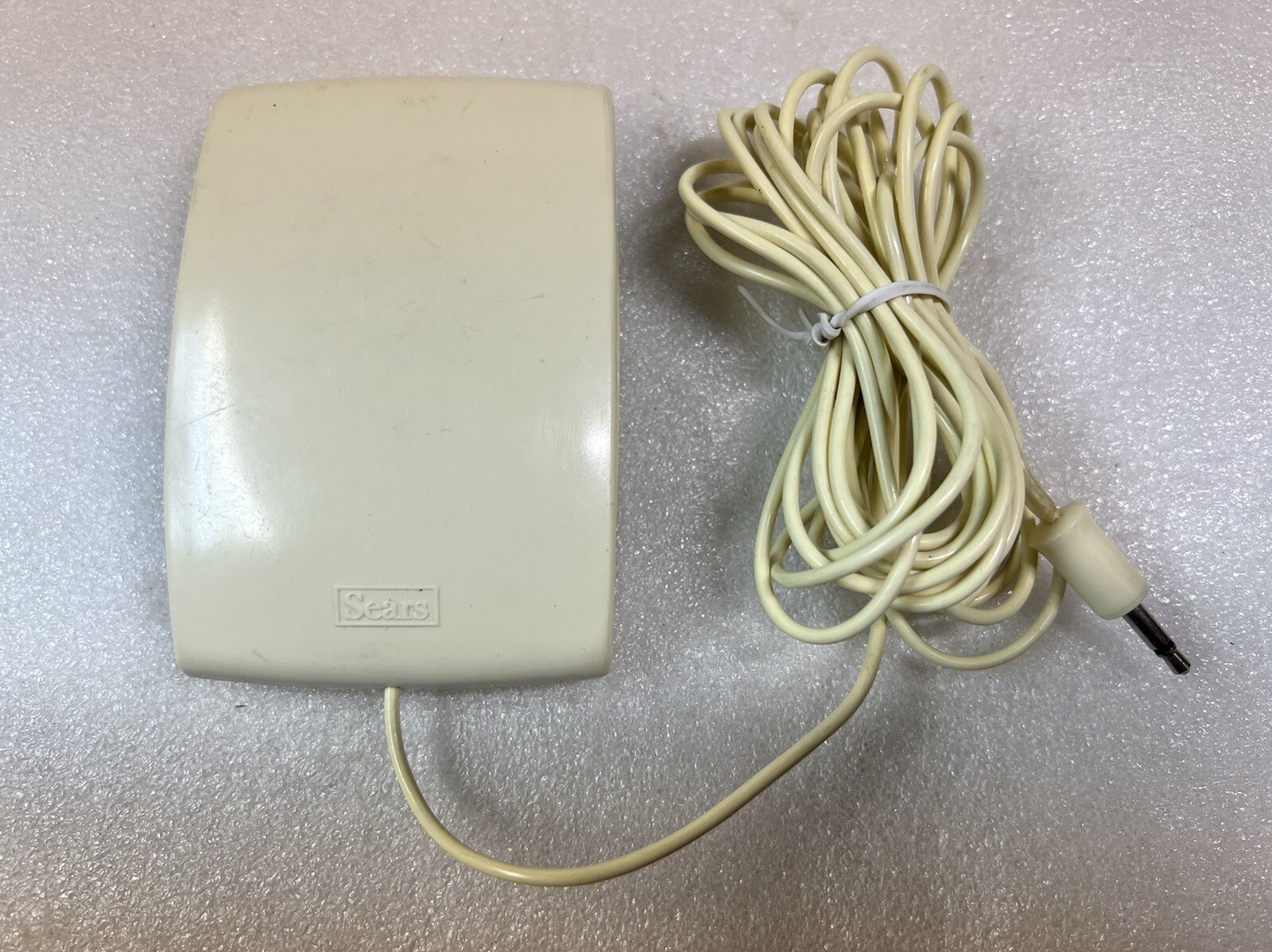 Vintage Retro Off-White Sears Transistor Radio Extension Speaker - Works!