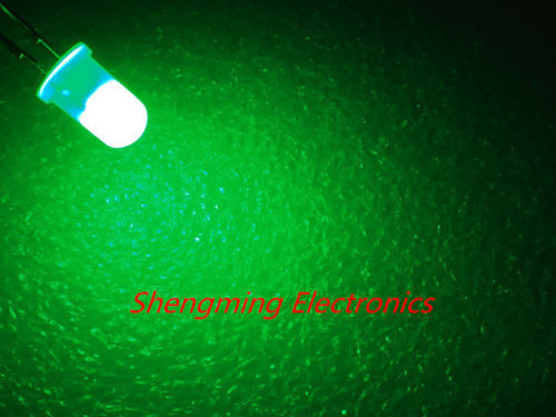 1000PCS 5mm super bright Green light LED Emitting Diodes fog mist diffused