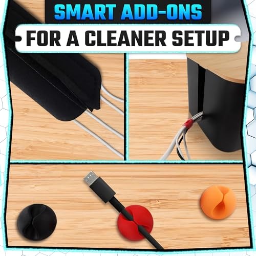 Cord Management Box Set – 2 Pack Cable Organizer Box to Hide Cords and Power