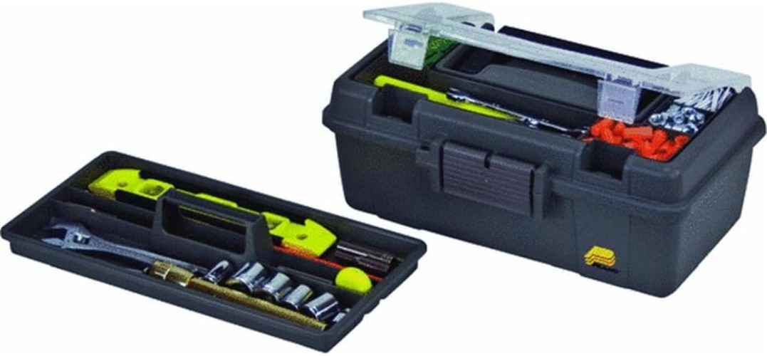 Efficient 13-Inch Top Access Tool Box with Three Compartments - Water Resistant