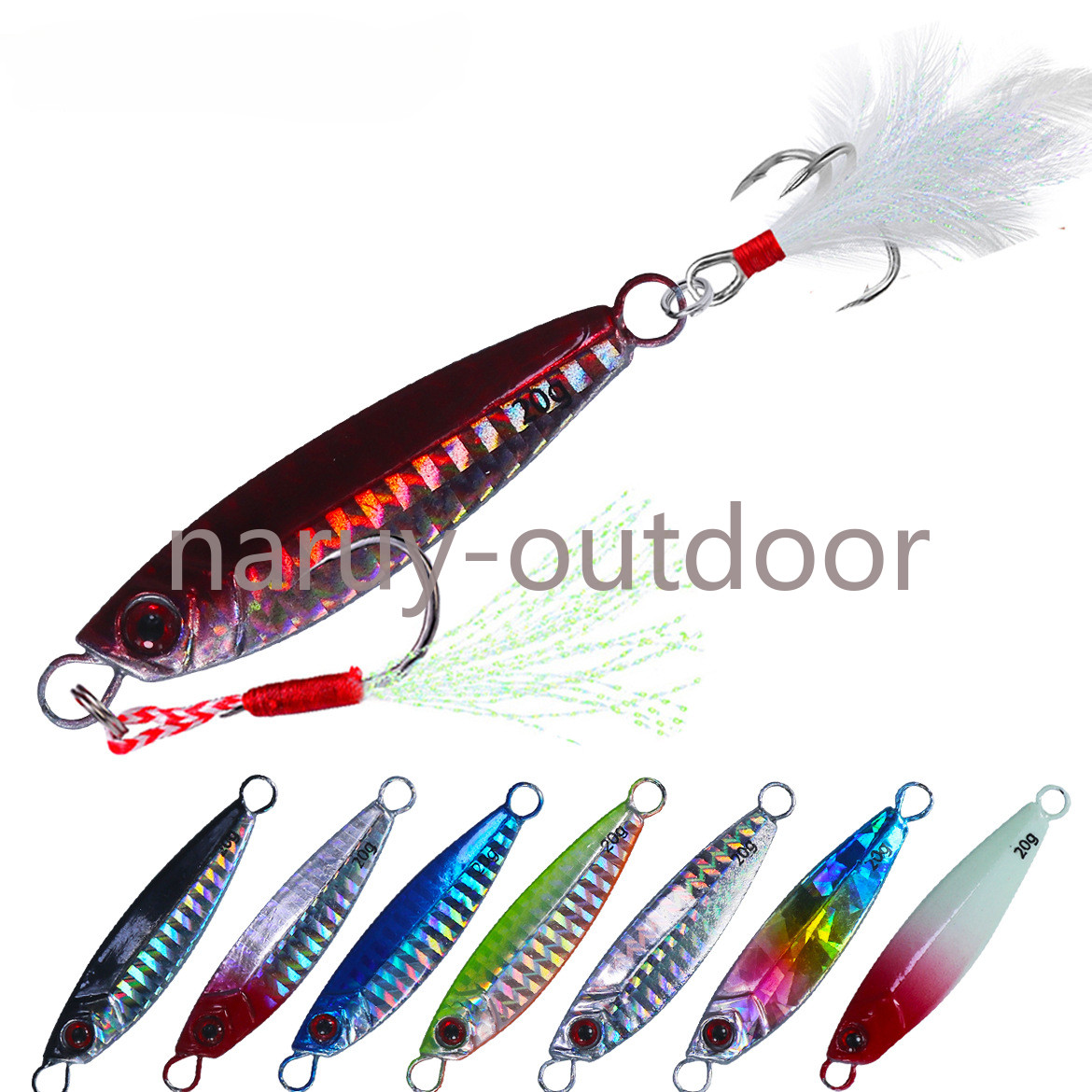 8 Pack 7-30g Offshore Micro Butterfly Metal Jigs Fishing Lure For Tuna Bass