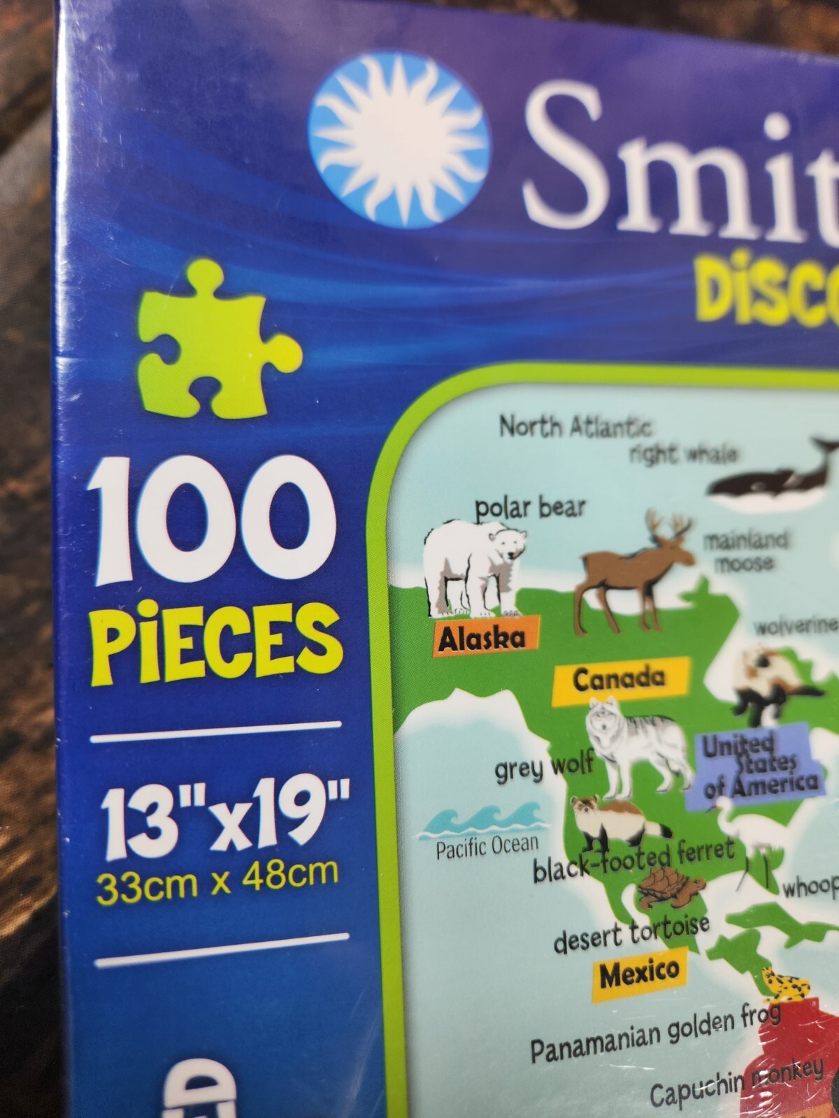 Smithsonian Endangered Species Discovery Puzzle New Sealed 100 Piece Kid Present