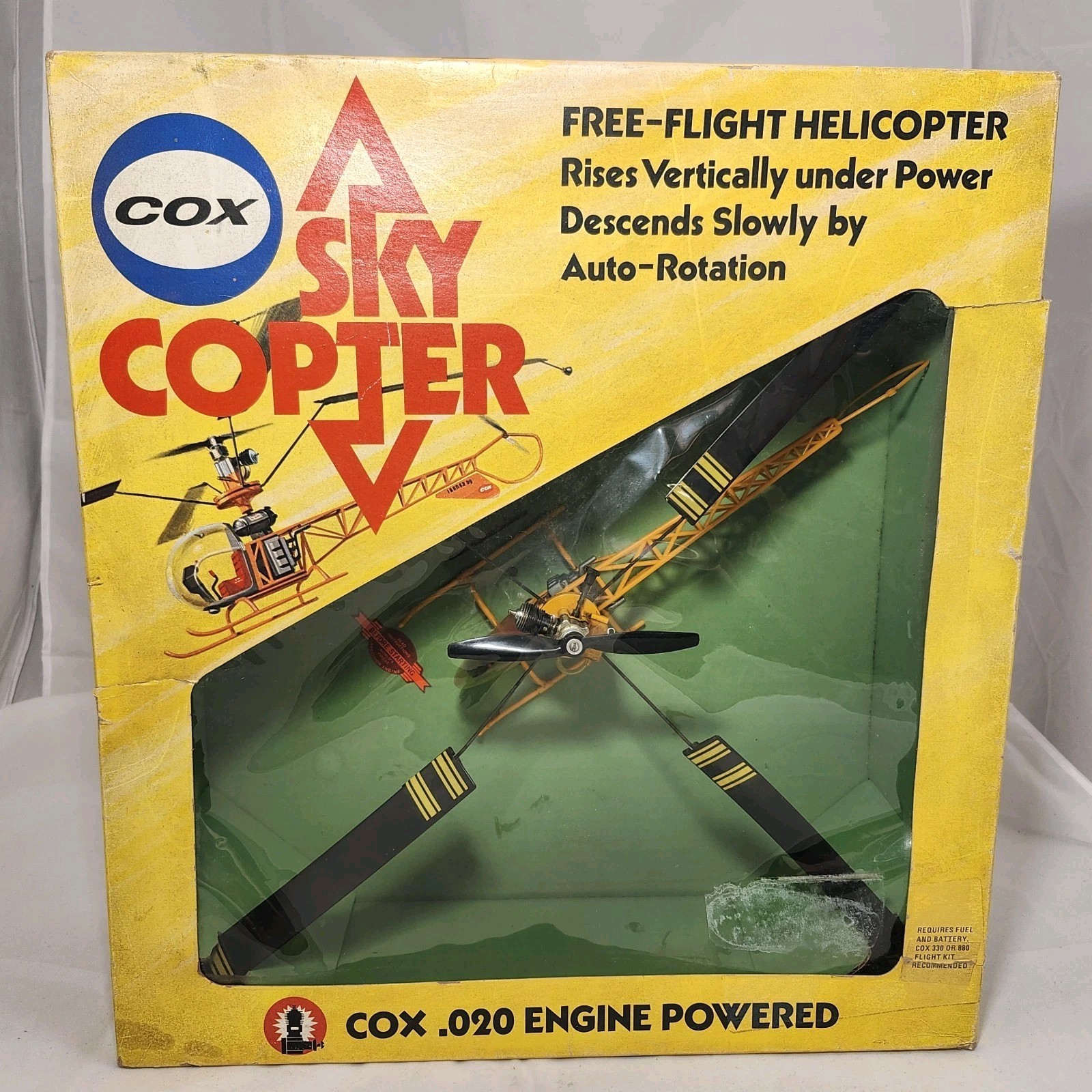 Vintage Cox Sky Copter .020 Stock No. 7164 w Box. Untested Vintage 1970's