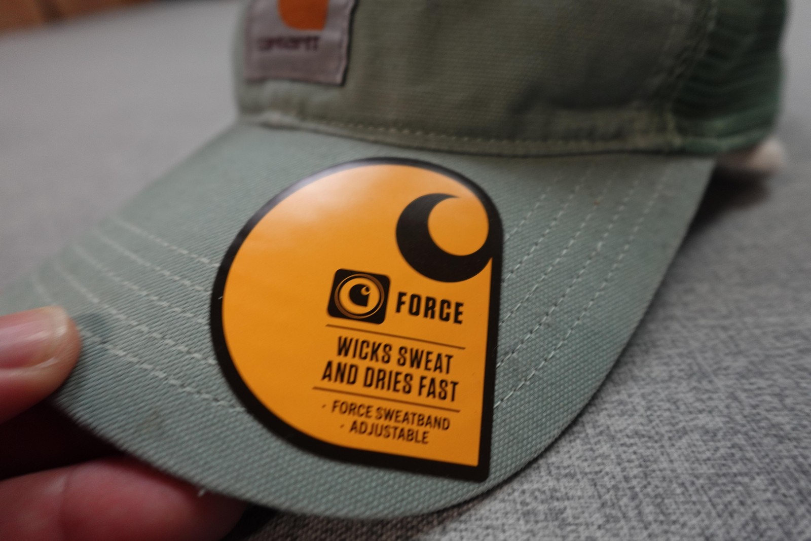 Carhartt SnapBack Hat Cap Mens One Size Green Force Mesh Trucker Lightweight NWT