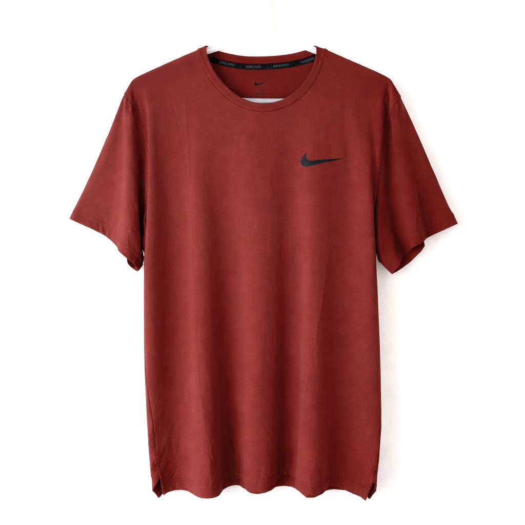 Training Gym Top Nike Pro Dri-FIT Running Workout Shirt Brown Orange Mens XL