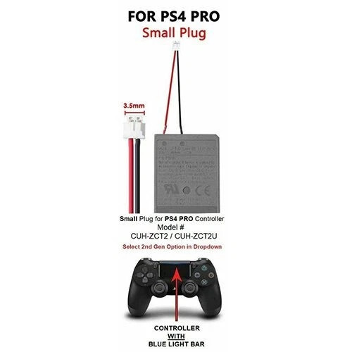 New OEM Original Sony PS4 DualShock 4 Controller Battery LIP1522 4.5mm plug