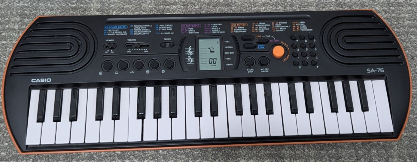 Casio SA-76 Portable Electronic 44-Key Keyboard Speakers