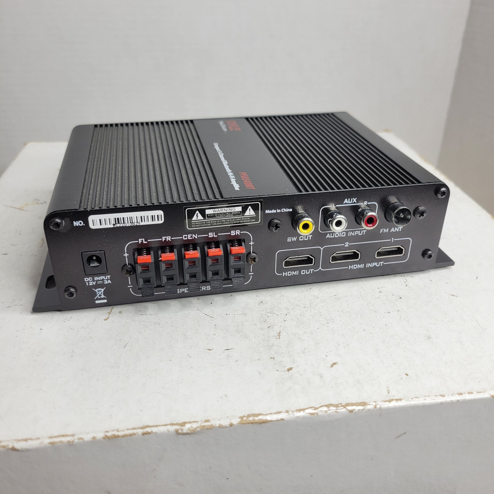 Pyle 100W 5 Channel Audio Amplifier - PFA540BT Bundle Remote Power Adapter