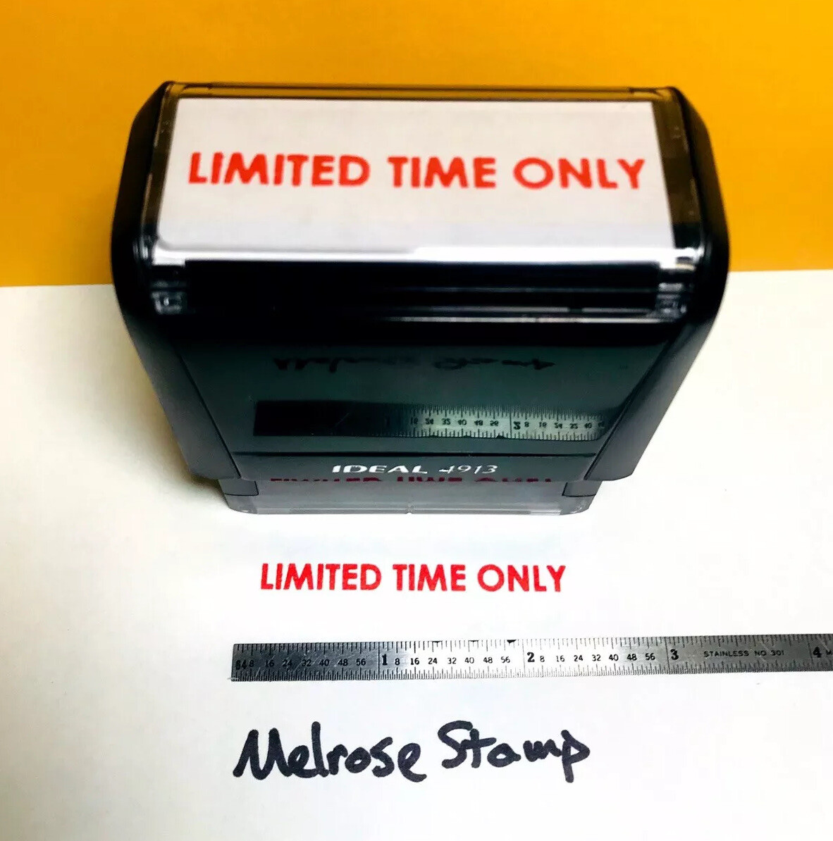 Limited Time Only Rubber Stamp Red Ink Self Inking Ideal 4913