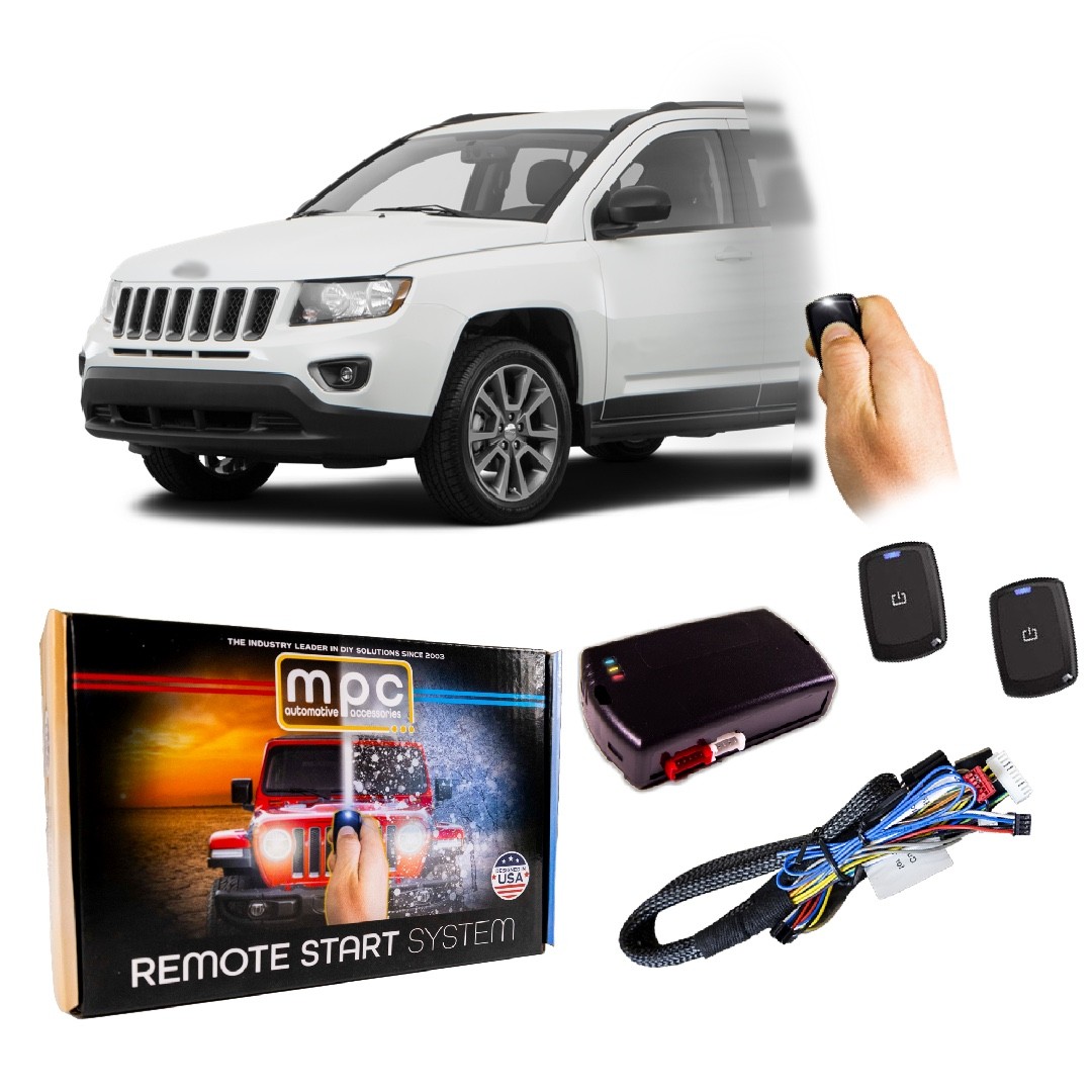 1-Button Remote Start Kit For 2008-2017 Jeep Compass - T-Harness - Key-to-Start