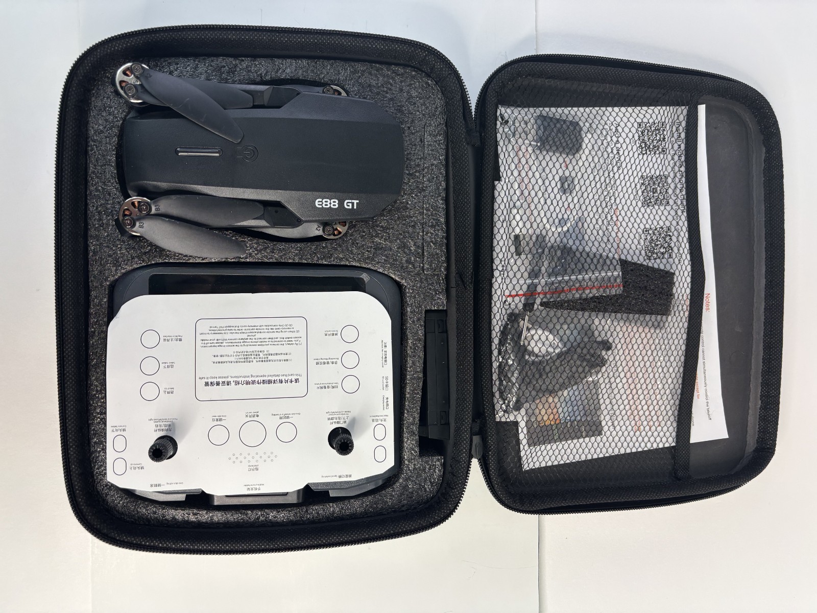 E88GT Foldable App Camera Drone Remote Control Controller Camera Case Black