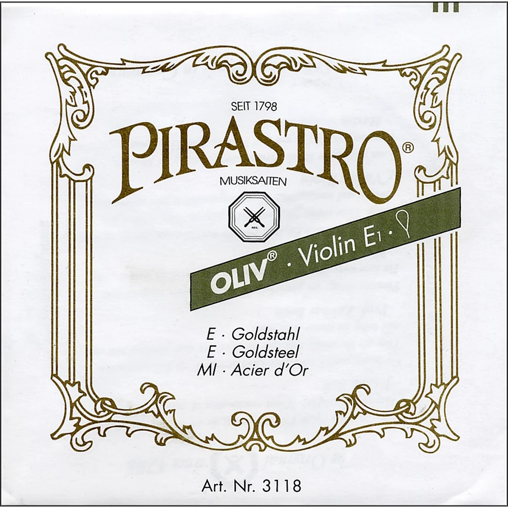 Pirastro Oliv Series Violin D String 4/4 - Silver 13-1/2 Gauge