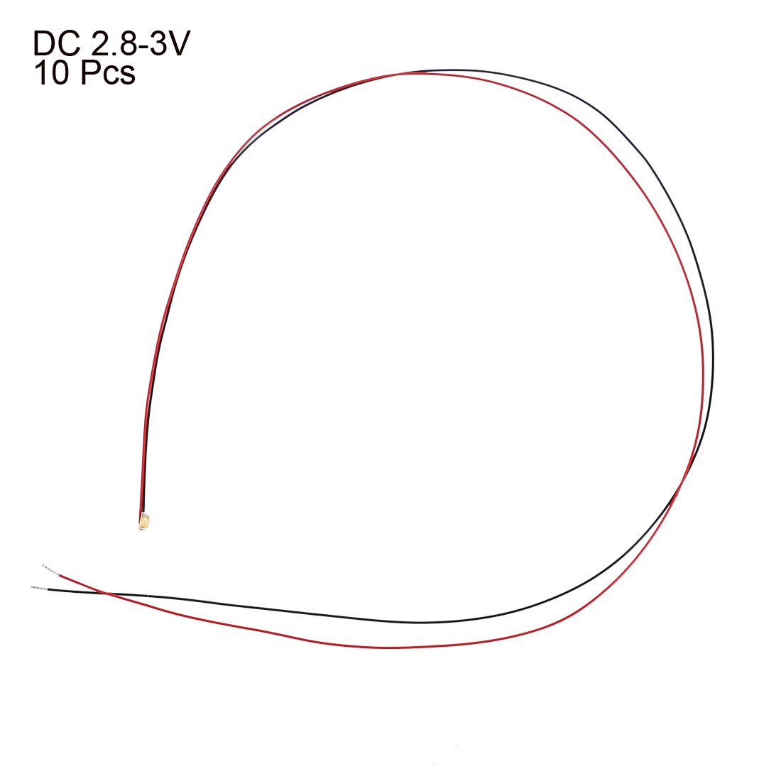 10pcs Prewired 0603 Warm White Surface Mounted LED Light Diode DC2.8-3V Soldered