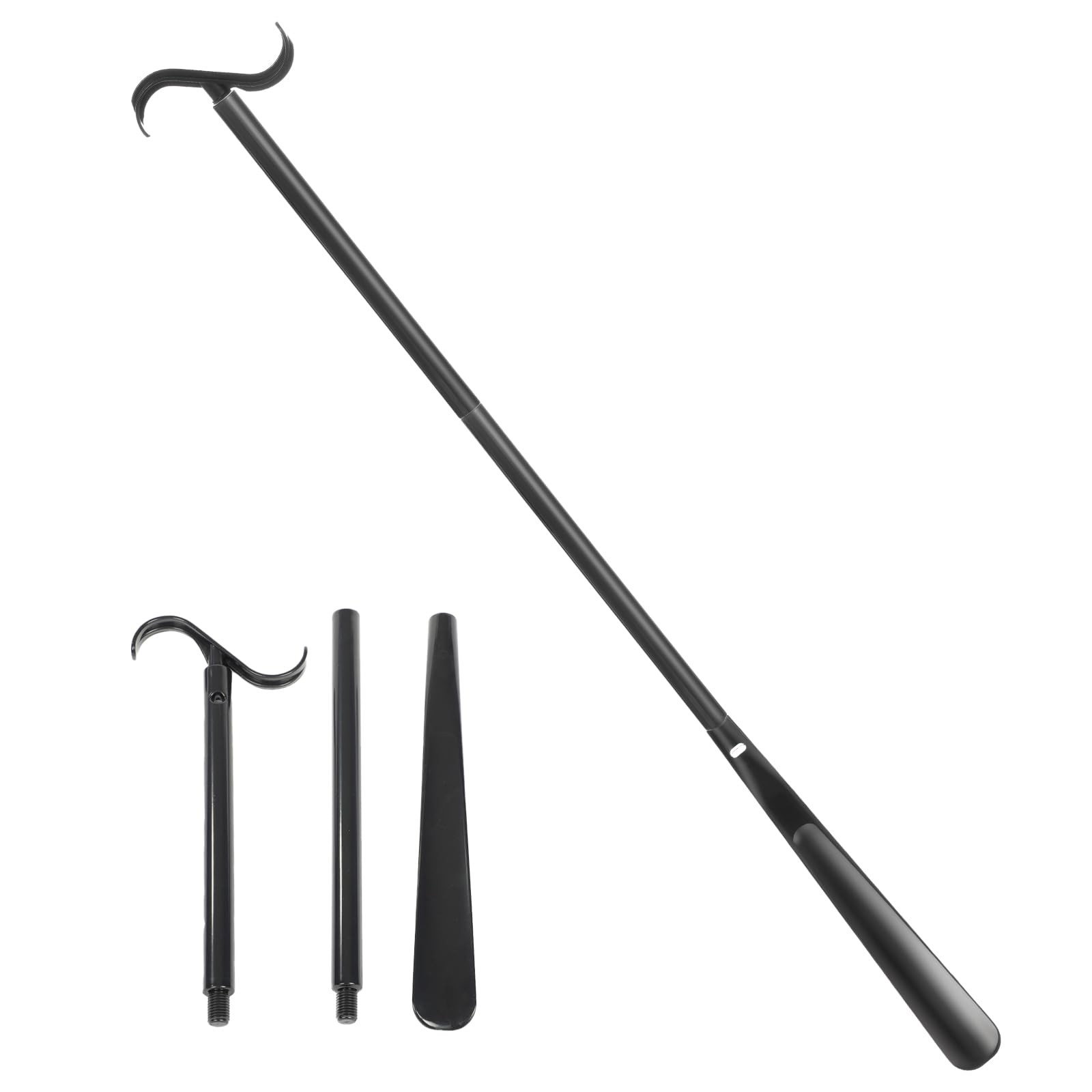 Fanwer Long Handle Shoe Horn for Seniors -33.5" 33.5 Inch (Pack of 1), Black