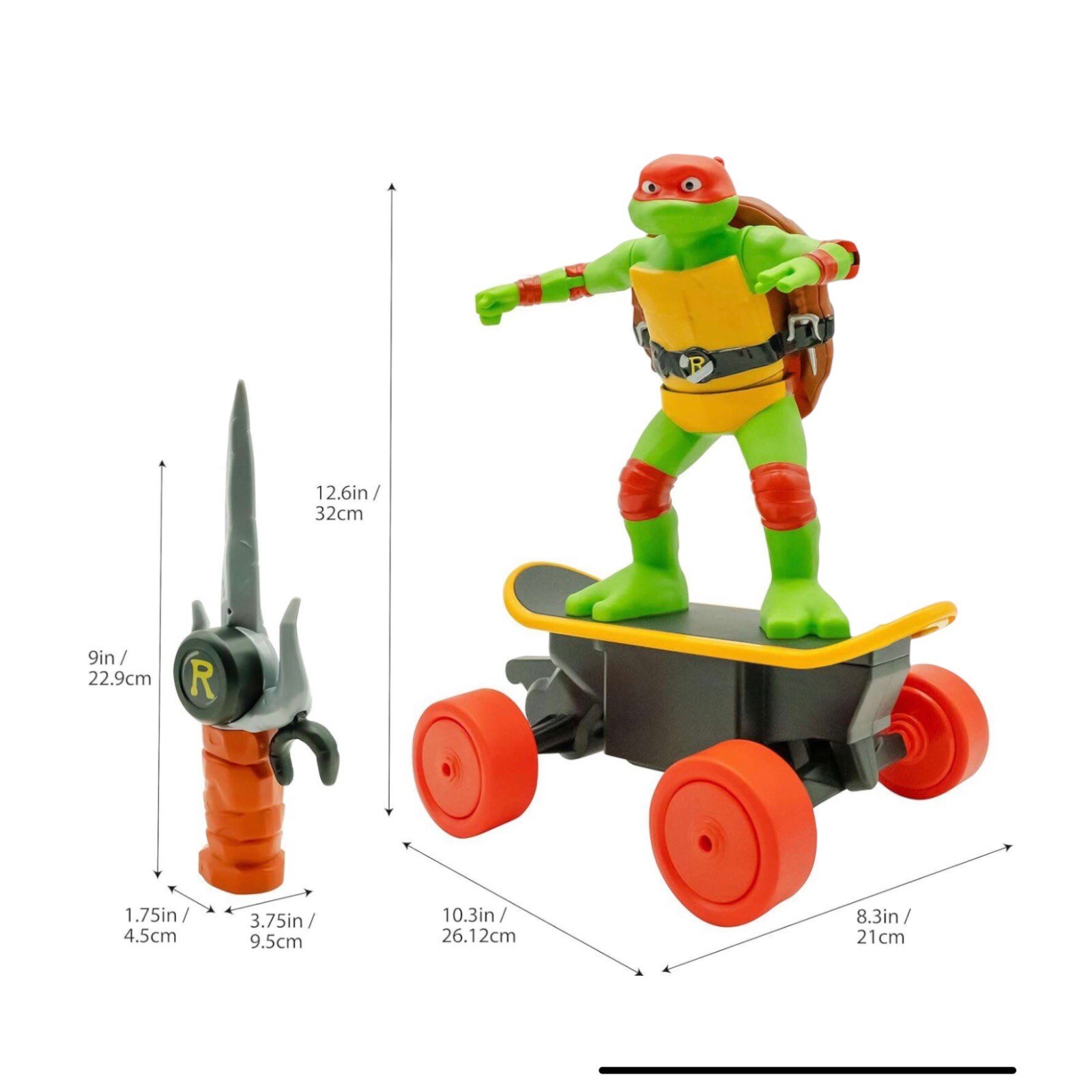 Teenage Mutant Ninja Turtles Giant 12.5 inch Cowabunga Skate RC Raph