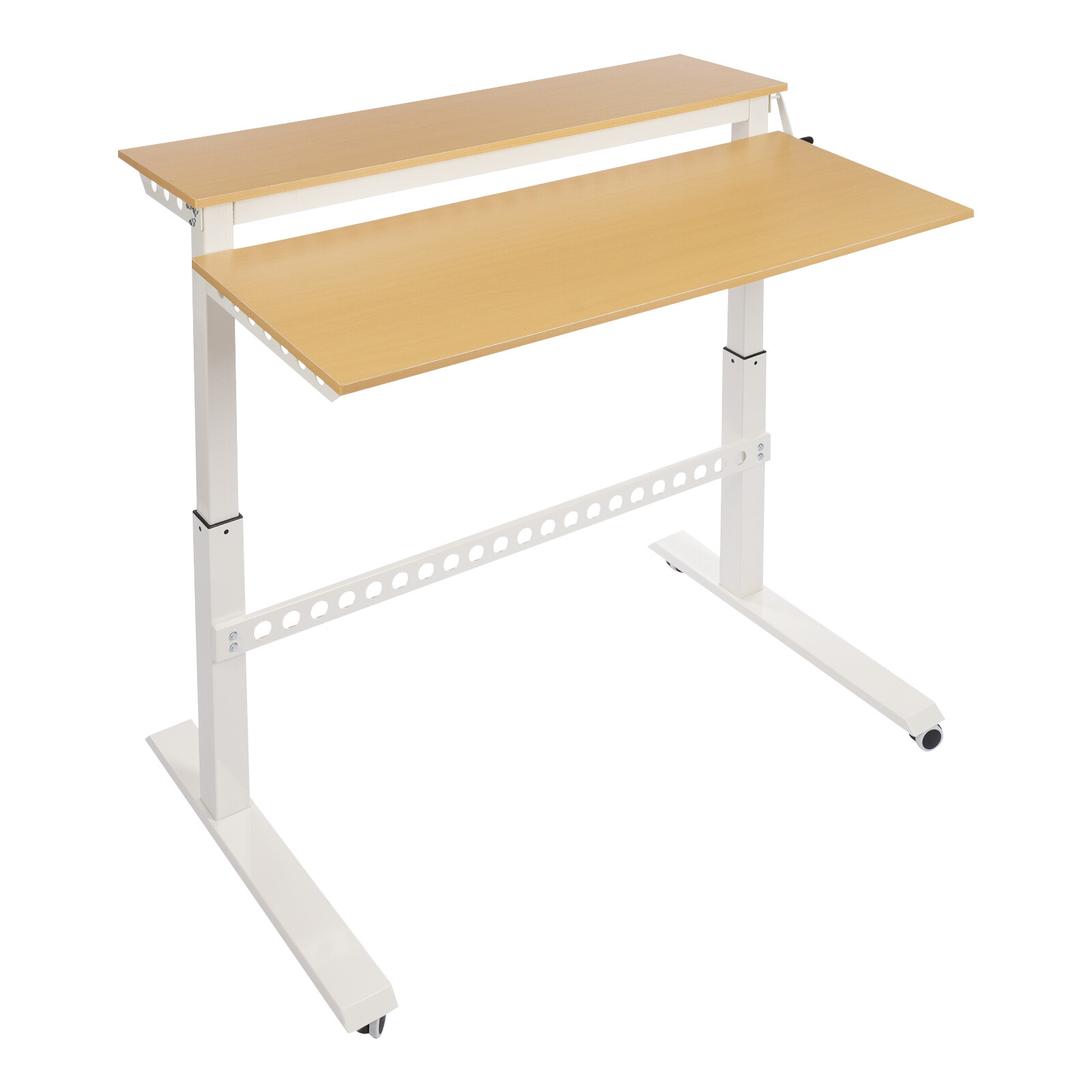 Home Office Height Adjustable Standing Desk Computer Desk w/ Wheels 47"x 28.5"
