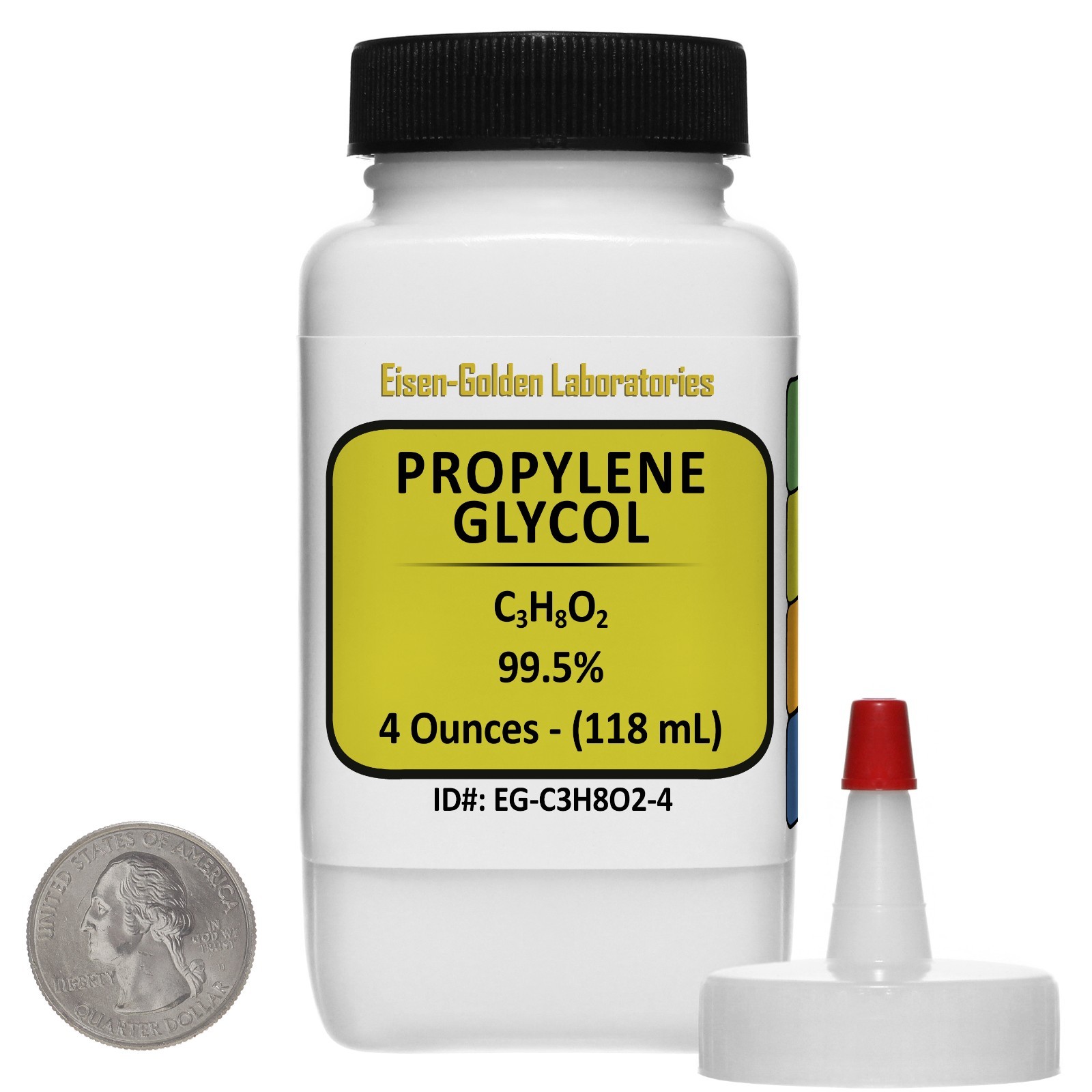 Propylene Glycol [C3H8O2] 99.5% USP Food Grade 4 Oz in a Space-Saver Bottle USA
