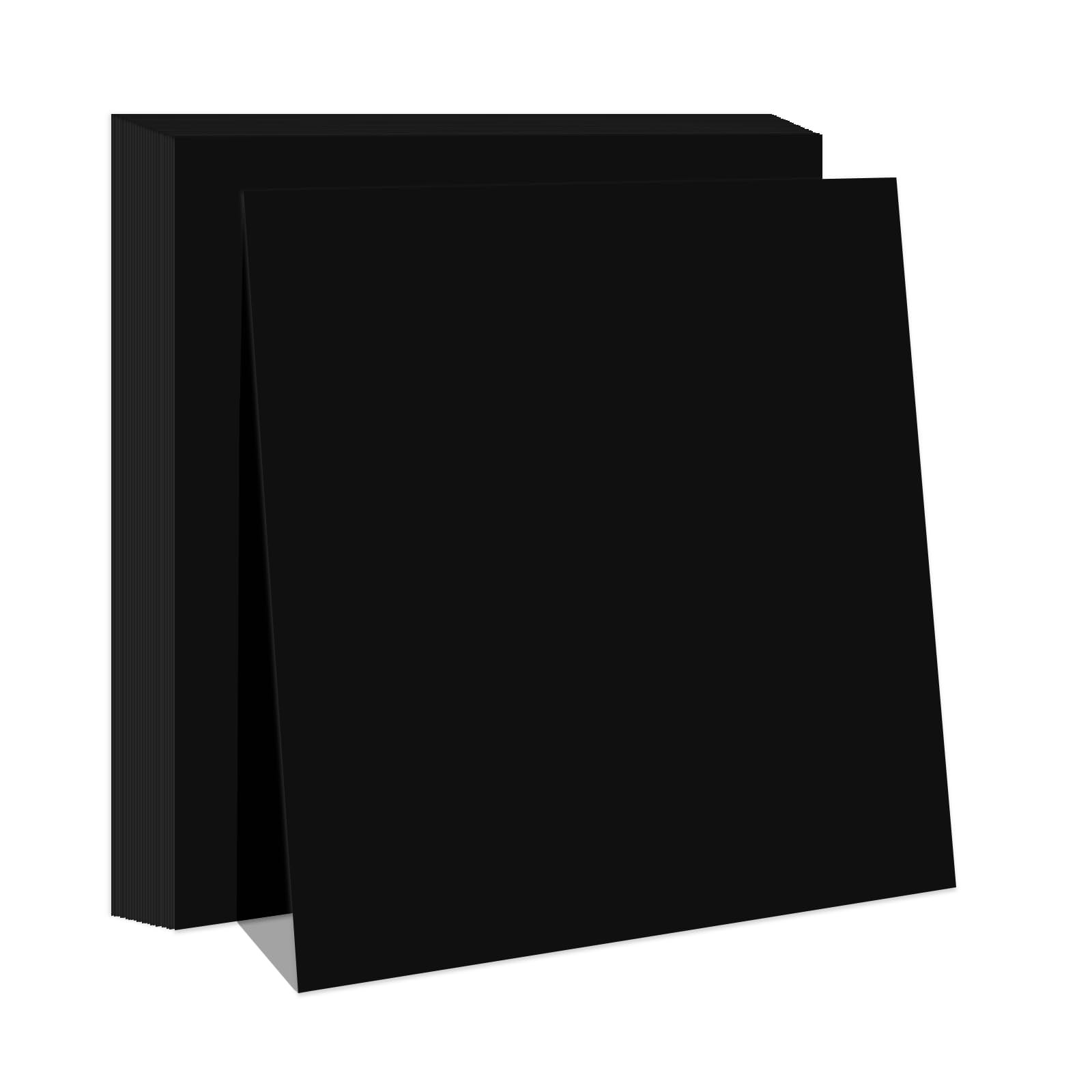 24 Sheets 12x12 Inch 110lb Black Core Thick Cardstock Paper Scrapbook Craft