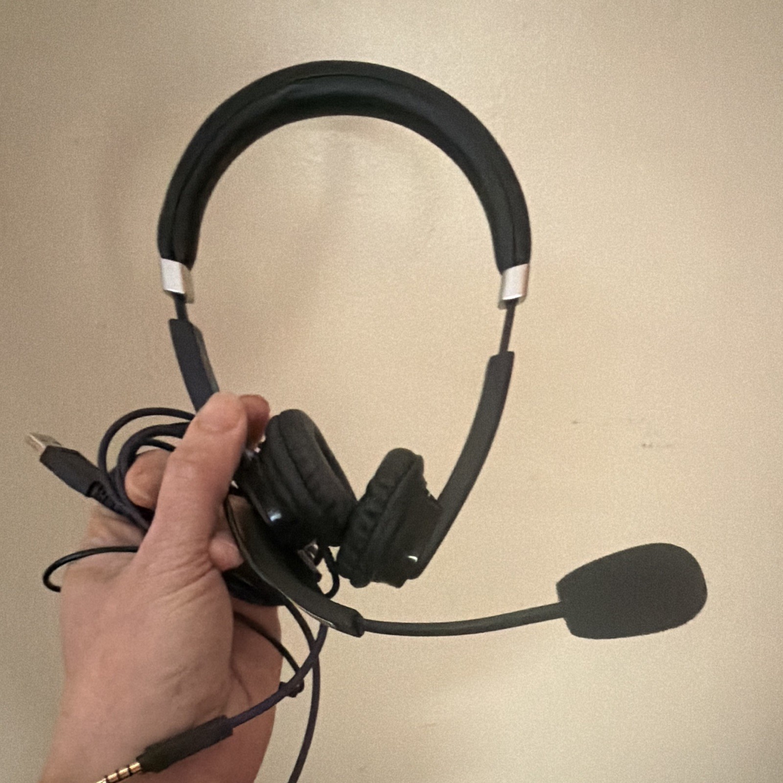 Jabra BIZ 1500 Black Wired Headset USB-A & 3.5mm Boom Mic Volume/Mute
