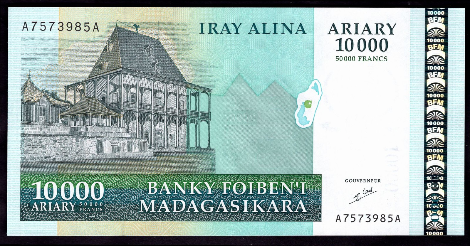 Madagascar, Banky Foiben'i, 10,000 ariary, (2003) (Pick 85). AUNC.