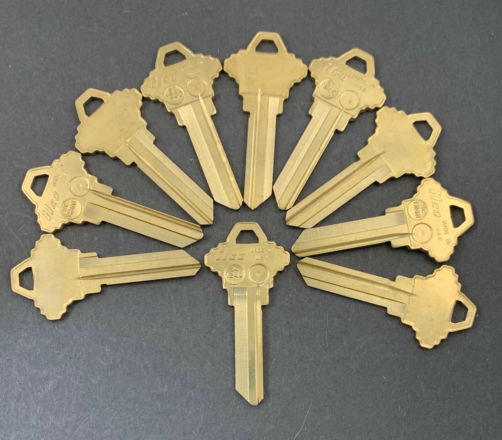 Pack of 10 SC1246 SLG-29 Type 6 Pin Key Blanks for Schlage 1246-6 Keyway
