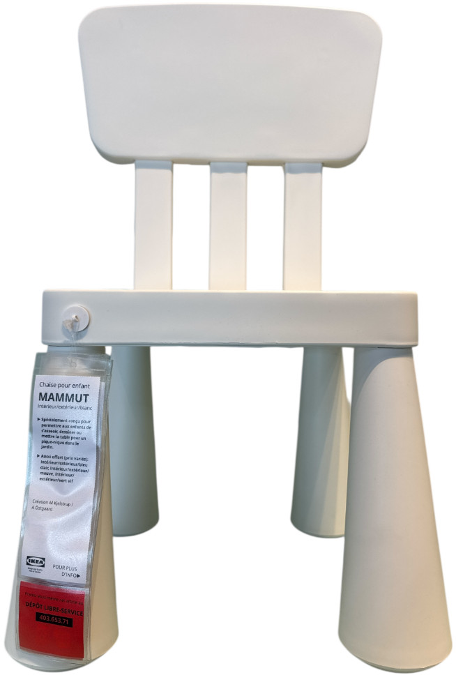 New IKEA MAMMUT White Children's Chair Indoor/Outdoor 403.653.71