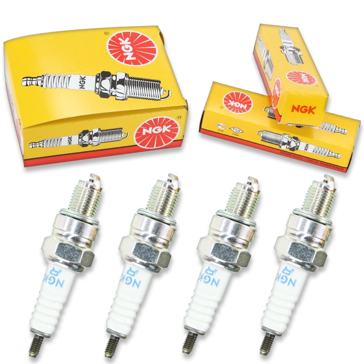 4pcs Diamo RETRO 50 NGK Standard Spark Plugs 50 Kit Set Engine xp