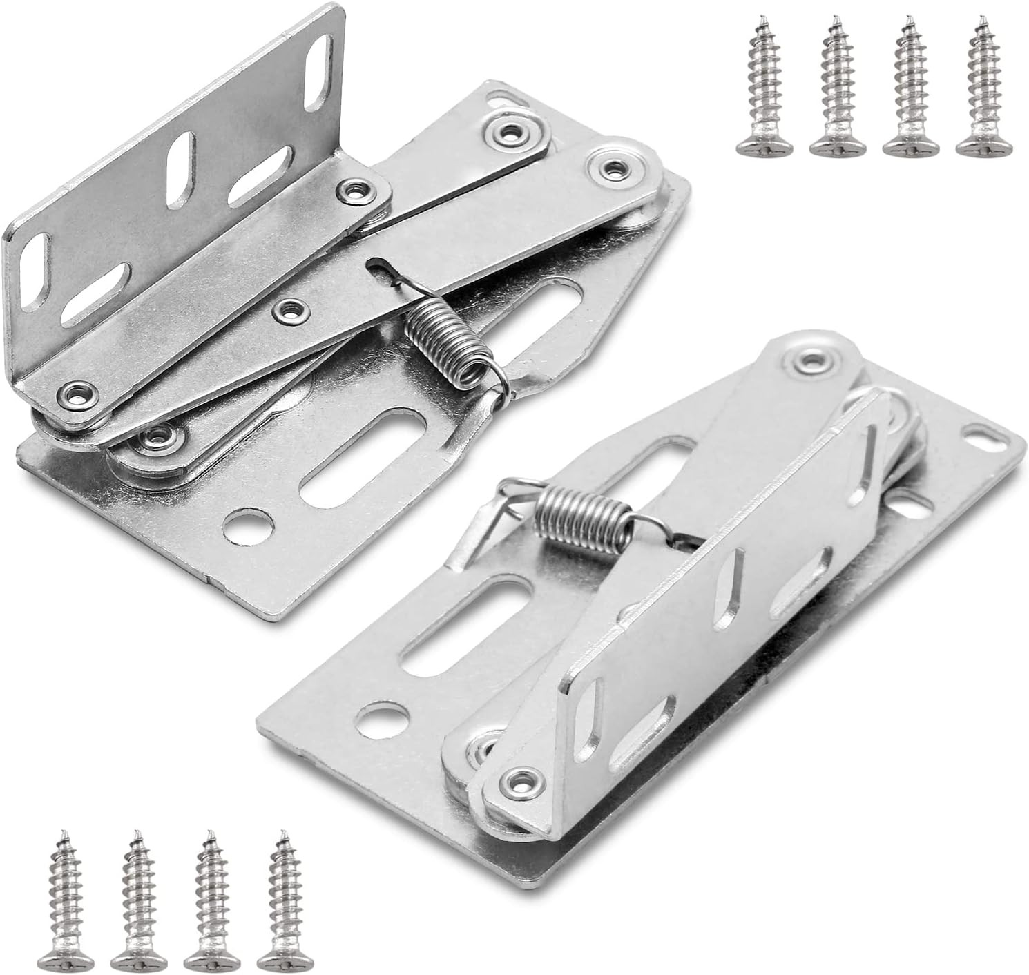 Scissor Hinges with Mounting Screws, Nickel Plated Steel Tip Out Tray Hinges for