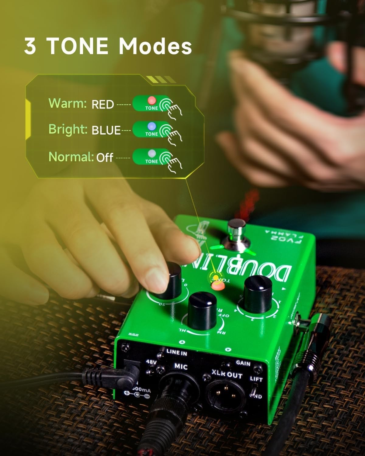 Vocal Processor Effects Pedal Stompbox Mic Amplifier