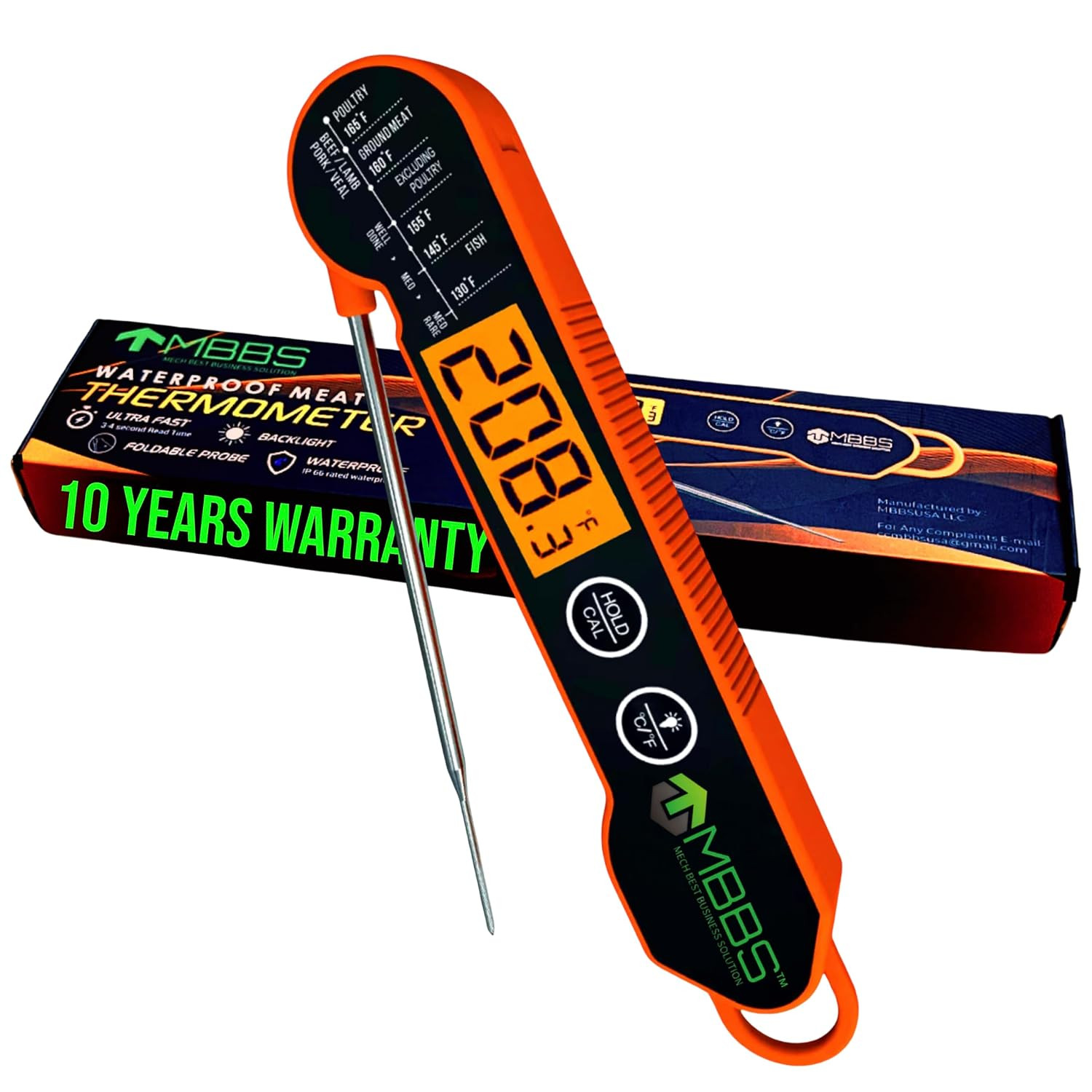 Instant Read Meat Thermometer for Cooking | Waterproof IP67 & Ultra Fast | Digit