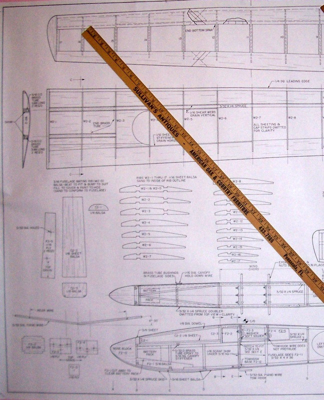 RCM WINDFREE PLAN + BUILDING ARTICLE for a 99" Wing Span RC Model Sailplane