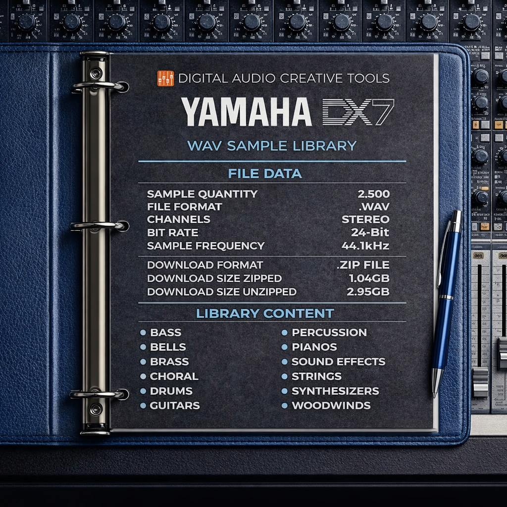 Yamaha DX7 Synthesizer Sample Library