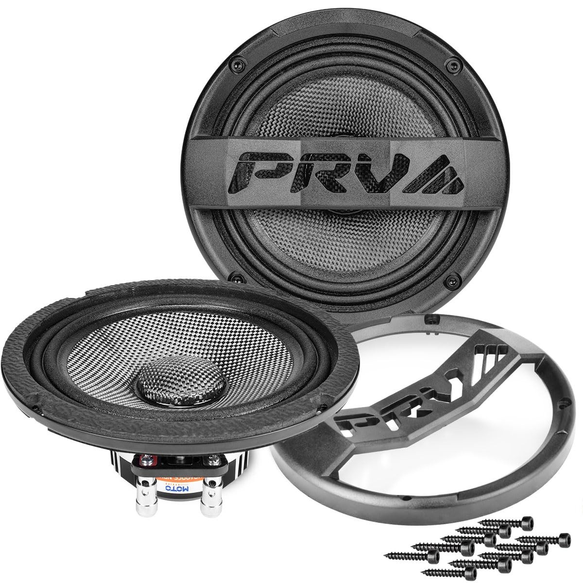 PRV AUDIO Carbon Fiber 6.5" Midrange Speaker 400 Watts 4 Ohm Neodymium