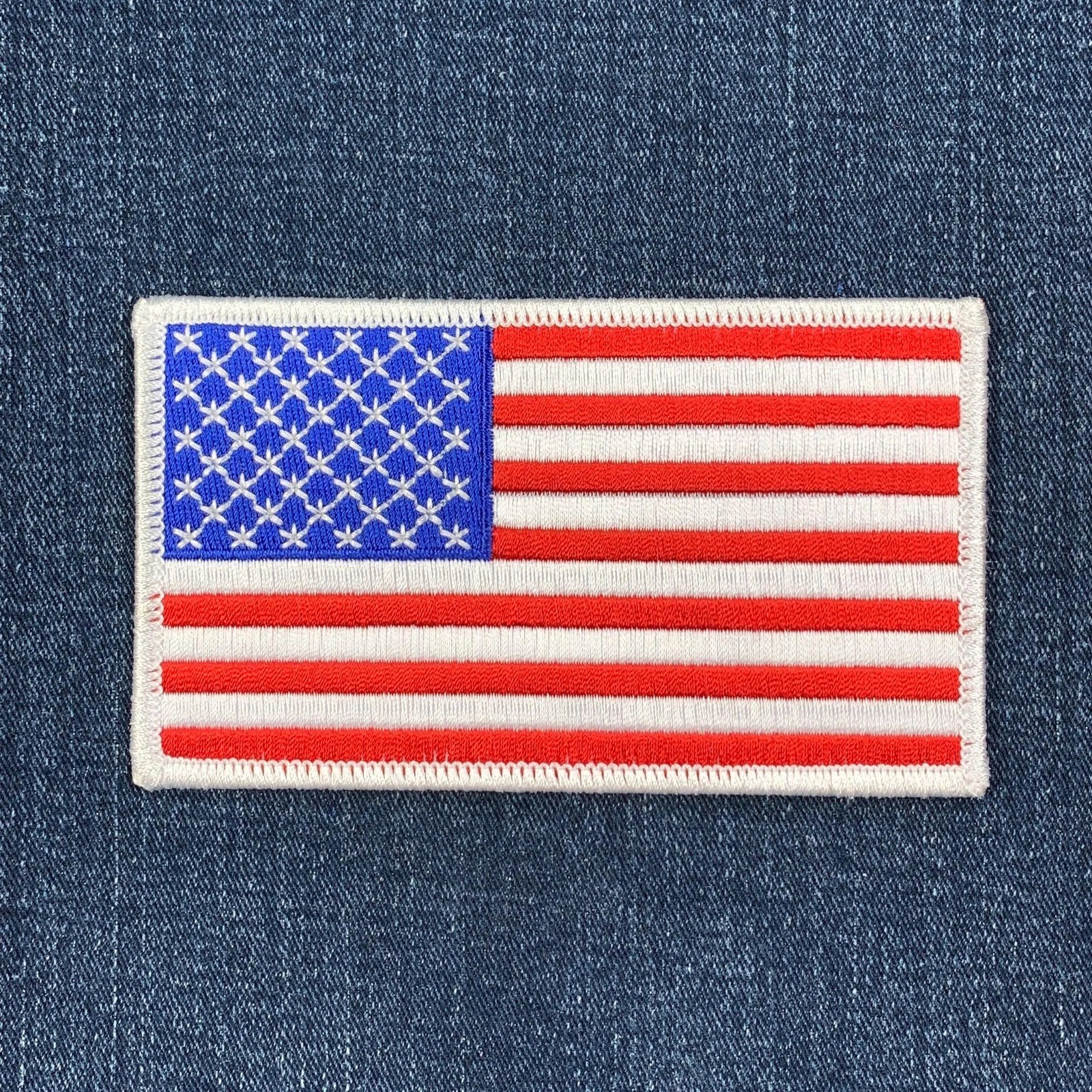 Large American Flag Patch Embroidered United States of America USA Badge 4-7/8"