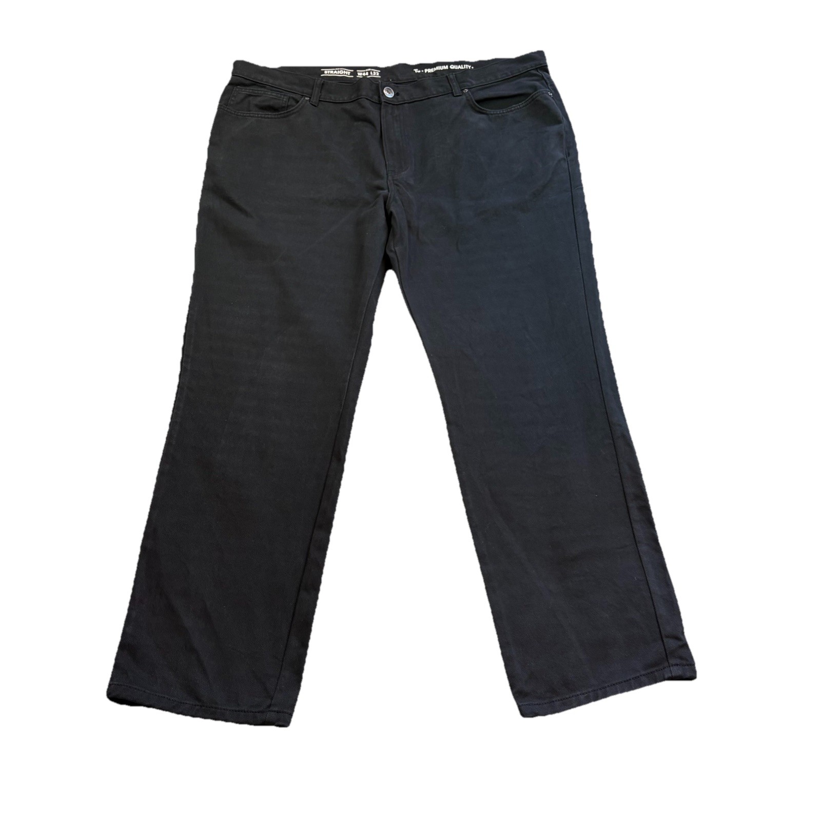 Tu Mens Jeans Size 44R Black Straight Fit Denim Waist 44 Leg 32 Inch