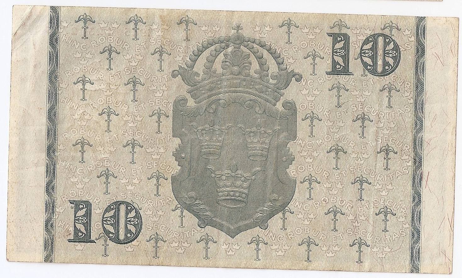 Sweden 10 kronor 1945 aUNC!!!