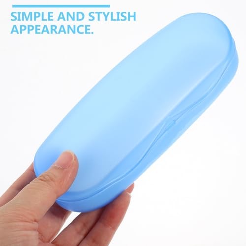 5-Pack Portable Clear Plastic Eyeglass Cases Hard Shell Transparent Glasses