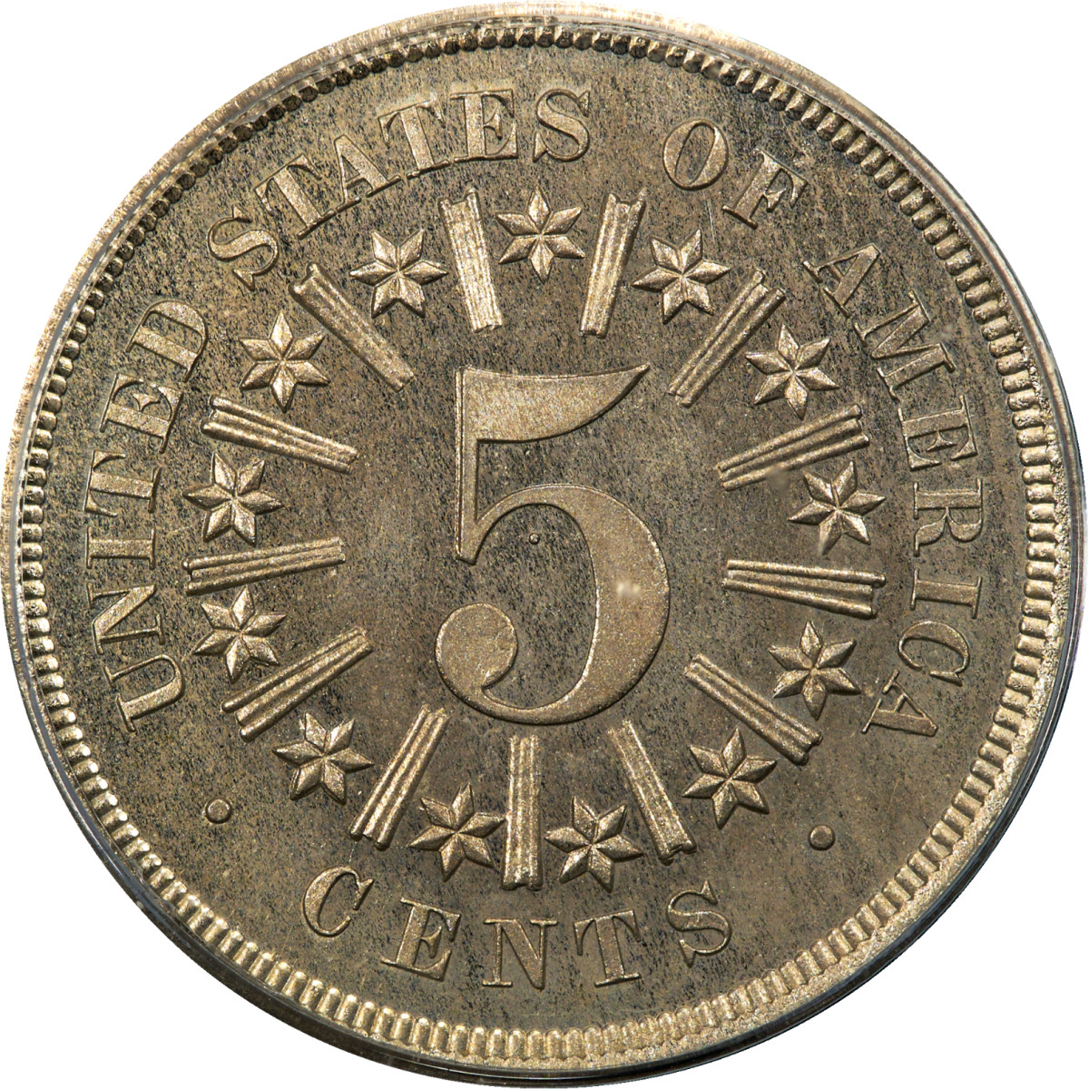 1866 Pattern Nickel 5c J-473 OGH PCGS PR64 CAC