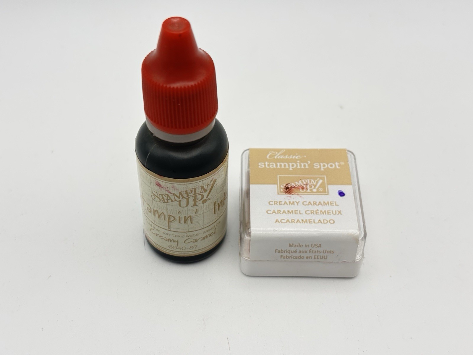 STAMPIN' UP! CREAMY CARAMEL Classic Stampin' Ink Refill + Spot Ink Pad FULL