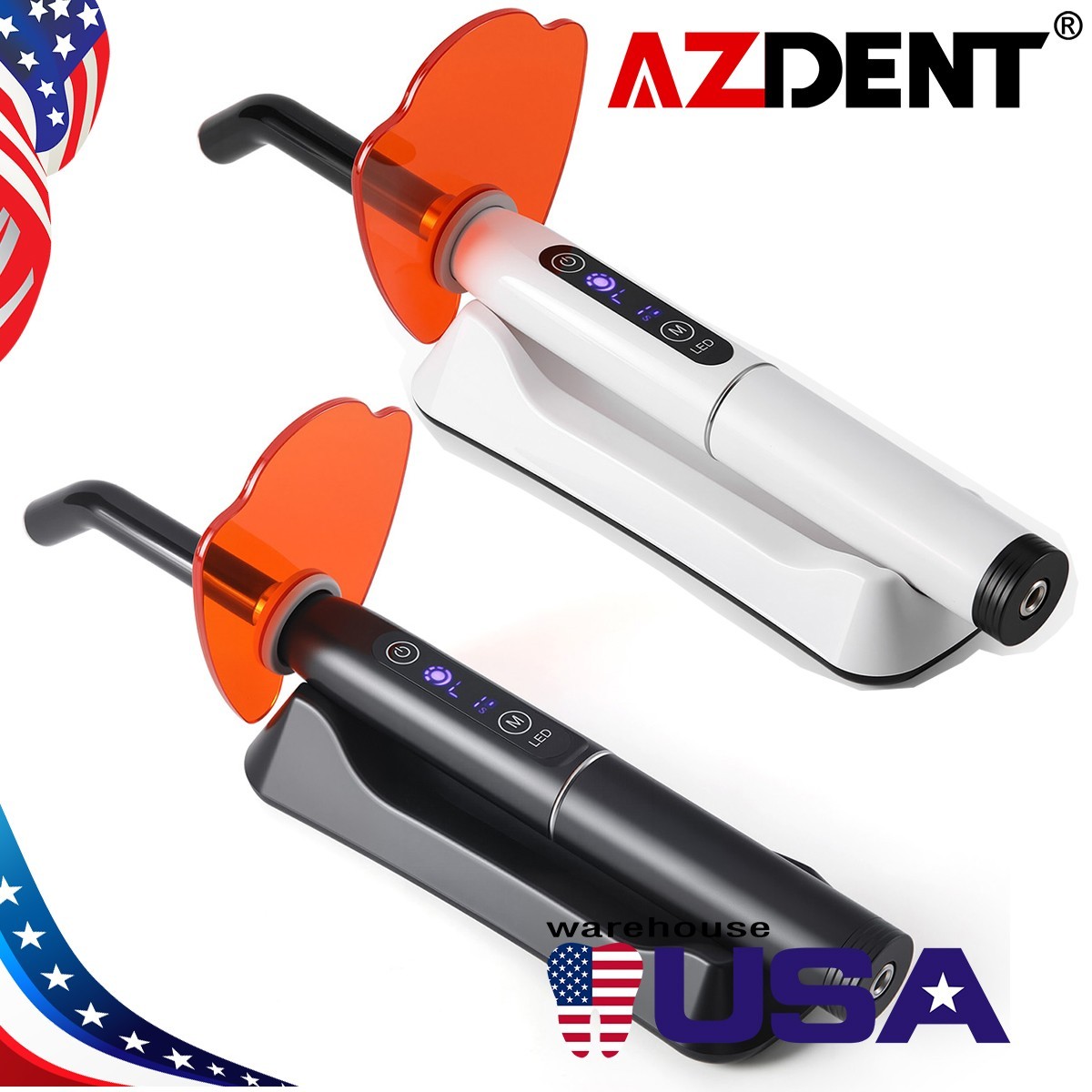 Dental Wireless Cordless LED Curing Light Lamp 2400mw 5W Tool Resin High-Power