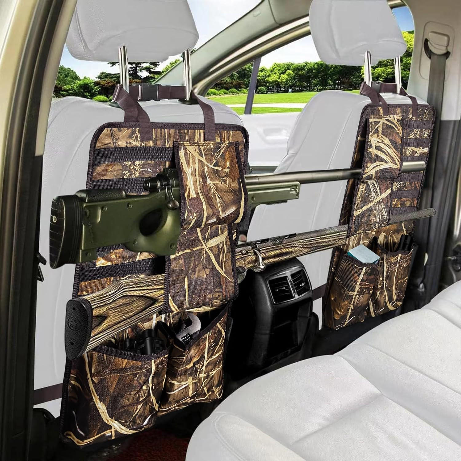 Car Seat Back Gun Rack, 2 Pack Automotive Truck Racks for Hunting Gear, Seat Bac
