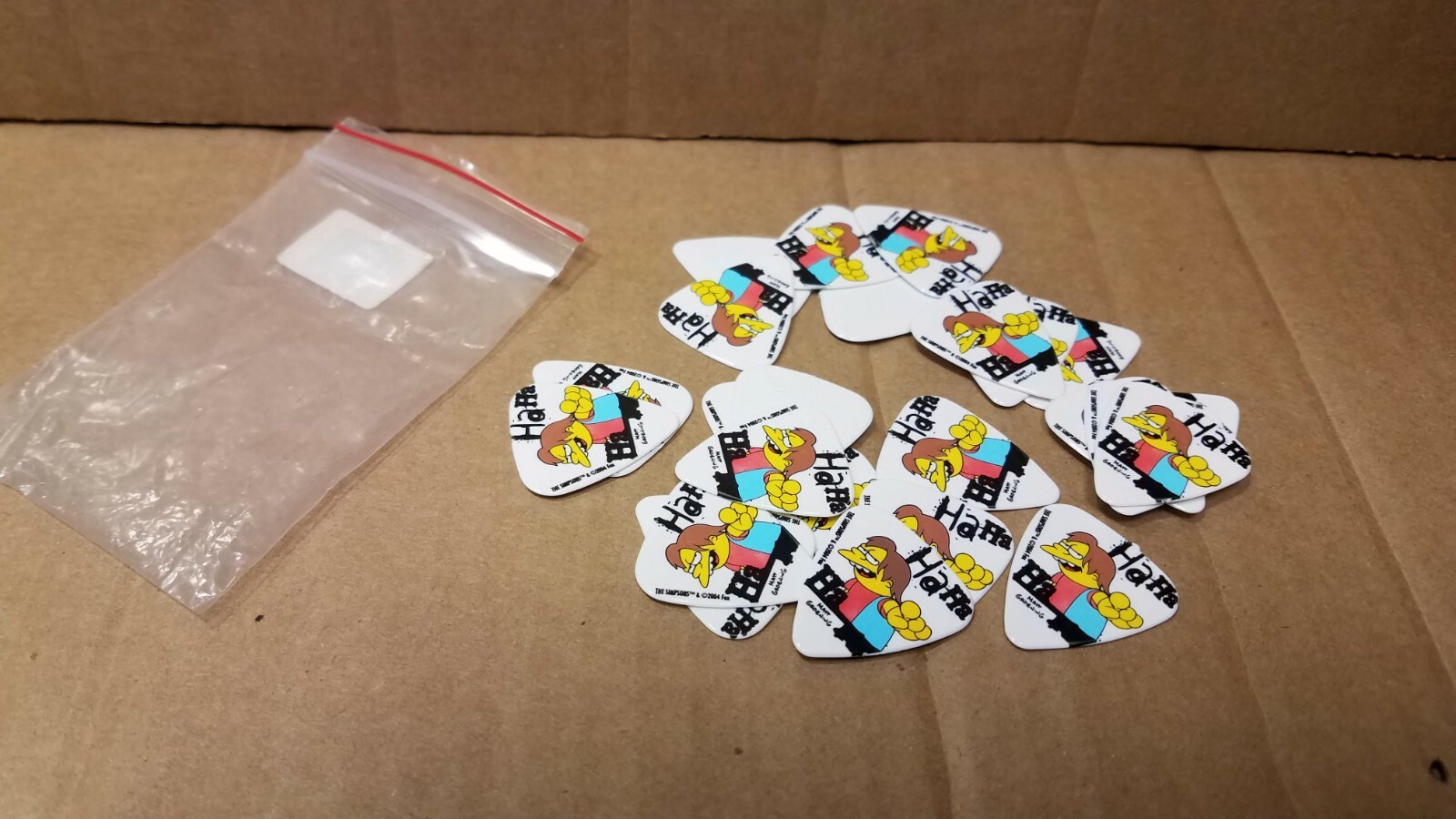Lot of 25 The Simpsons Guitar Pick  Design #1 Nelson Muntz 'Ha Ha'